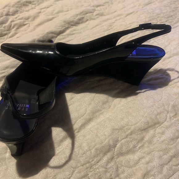 Stuart Weitzman Black patent sling backs - Picture 10 of 10